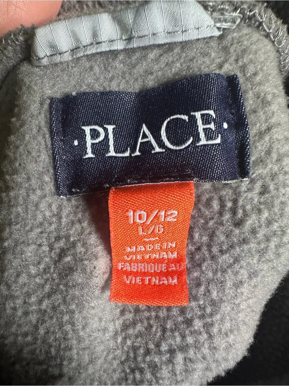 The Children's Place Light Gray Full-Zip Fleece Jacket